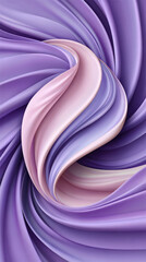 Abstract background from flowing ribbons of pink lavender and pale purple colours intertwining on soft background. Abstract shapes blend fluidly, mimicking luxurious fabric motion. 3d illusion.