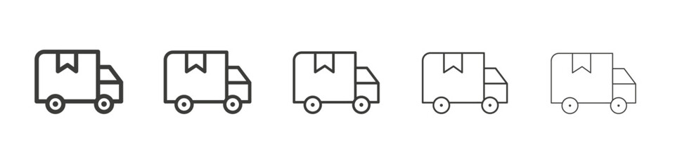 Delivery truck icon simple illustration logo art