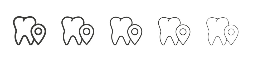 Dental clinic icon simple illustration logo art