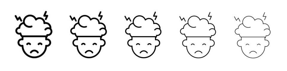 Depression icon simple illustration logo art