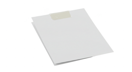 Isolated Sheets of White Paper Notes Stack with Adhesive Tape Illustration