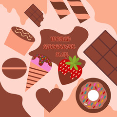 World Chocolate Day Illustration Design