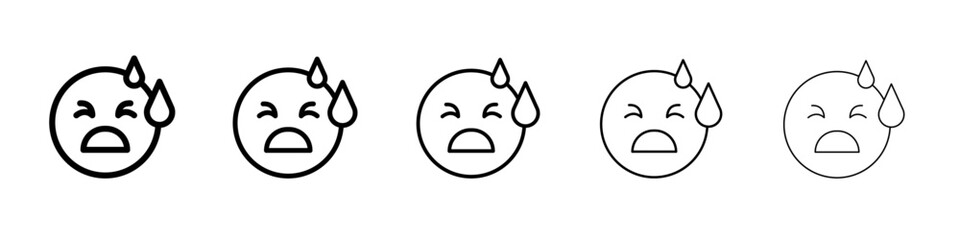 Desperate emoji icon simple illustration logo art