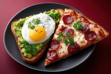 Avocado Toast and Pepperoni Pizza Delight
