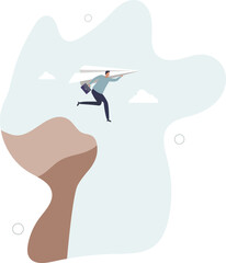 Try new idea start new business, startup risk, entrepreneur or creativity, failure, innovation and courage to win business concept. character life .