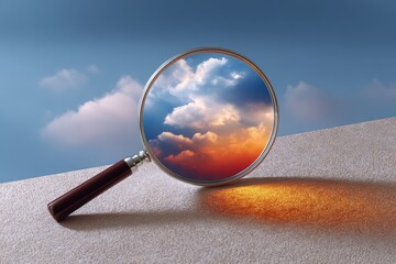 Reflection of Clouds in a Magnifying Glass