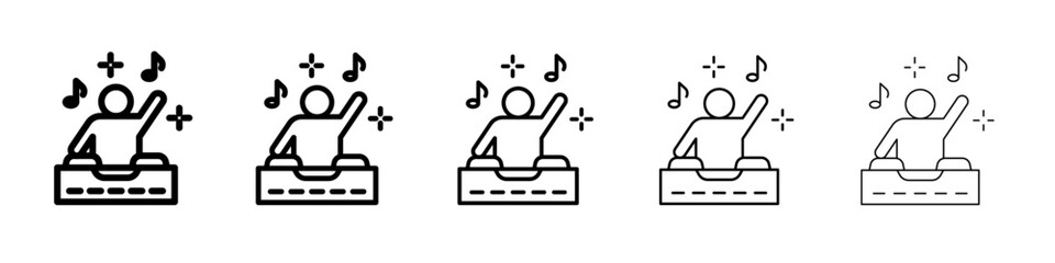 Dj icon simple illustration logo art