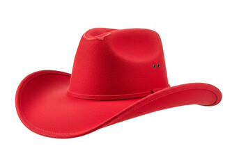 Isolated Transparent Sparkly Red Cowboy Hat for Party or Costume