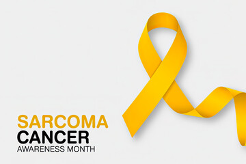 Yellow ribbon symbolizing Sarcoma Cancer Awareness Month.