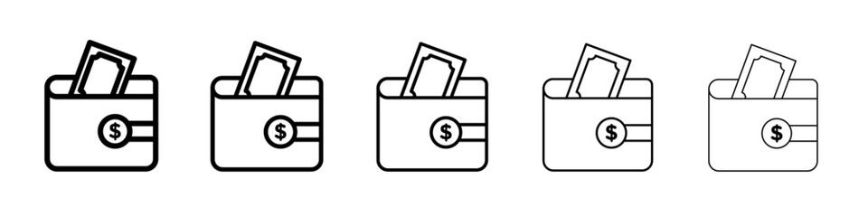 Dollar wallet icon simple illustration logo art