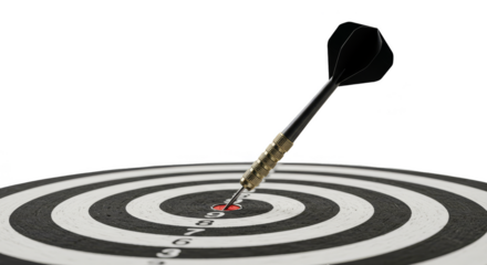 Isolated Transparent Background Of Dart Hit Target Accurately Point