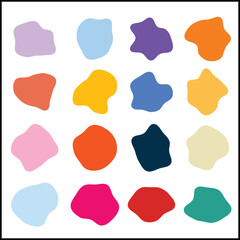 Organic Liquid Forms Abstract Hand Painted Vector Set.eps