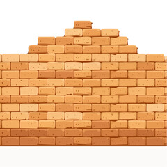 Cartoon Brick Wall Background in Vector Format