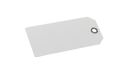 Isolated White Tag Price Label on Transparent Background Template