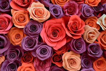 Obraz premium Create stunning DIY backdrops using colorful fabric roses