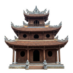 Isolated Wooden Temple Asian Ancient Architecture Culture Religion
