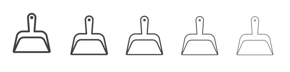 Dustpan icon simple illustration logo art