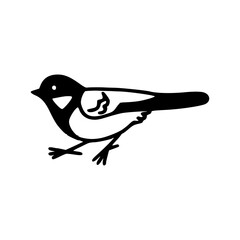 minimalist sparrow-like bird design