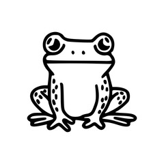 cute cartoon frog outline