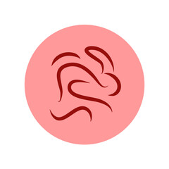 Pinworm parasite vector icon
