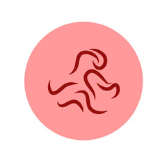 Pinworm parasite vector icon