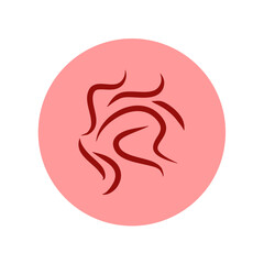 Pinworm parasite vector icon
