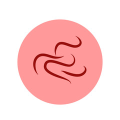 Pinworm parasite vector icon