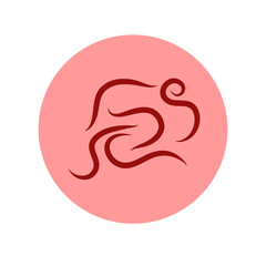 Obraz premium Pinworm parasite vector icon