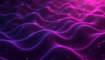 Obraz premium Luminous pink lights dance on a majestic purple and blue wave, abstract art design for dreamy backgrounds
