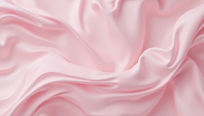 Obraz premium Luxurious pink silk fabric background, smooth, elegant texture for design smooth