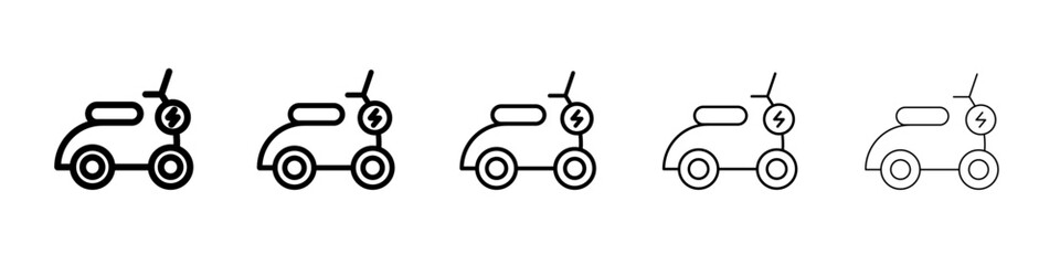 electric bike icon simple illustration logo art