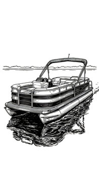 Pontoon Boat clip art preview