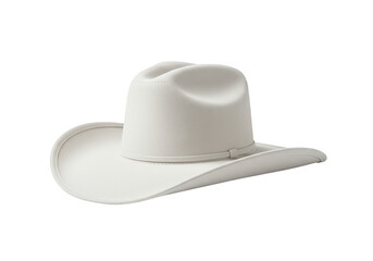 Isolated White Cowboy Hat Accessory for Classic Western Headwear