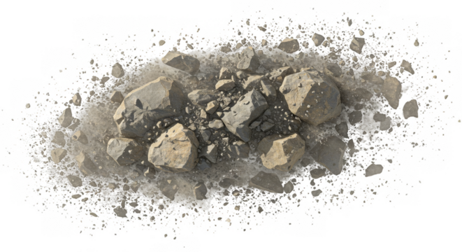 Pile of Rock Gravel Texture Background Stones Heap of Mineral Pebbles