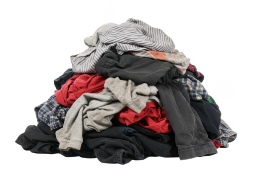 Pile Of Laundry Clothes Textile Heap, Fabric Clothing Apparel Messy Dirty