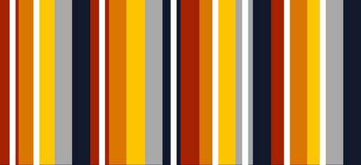 Seamless Retro Colorful Striped Pattern with Vertical Lines in Autumn Tones for Textile and Wallpaper Design. Illustration