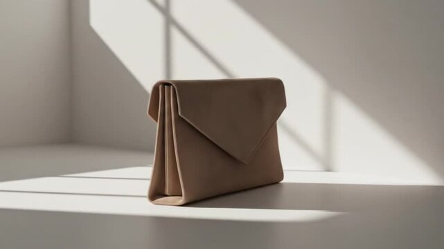 Minimalist clutch under stark sunlight