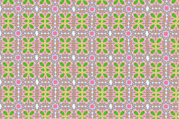 seamless floral pattern Hmong style