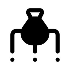 Rubbish Sorting Simple Glyph Icon. Single icon, glyph vector icon
