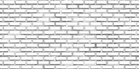 Matte white brick wall with consistent alignment and light mortar lines.