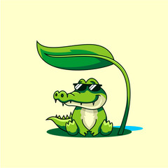 Cool Cartoon Crocodile Relaxi...
