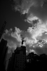 Fototapeta premium clouds over the city