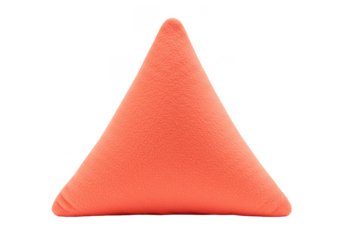 Orange Textured Triangle Geometric Shape in Transparent Isolated Background
