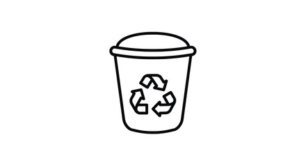 Recycle Container Icon Isolated Background Illustration Arrow Logo