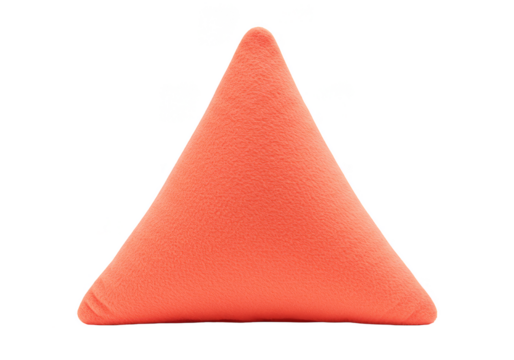 Orange Textured Triangle Geometric Shape in Transparent Isolated Background
