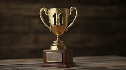 3D render of #1 Dad trophy