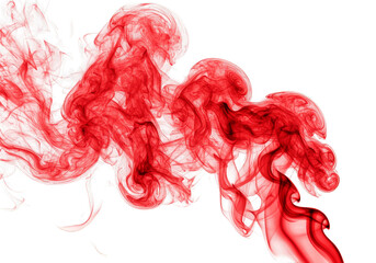 Red Smoke Abstract Illustration Transparent Background Texture Design Art