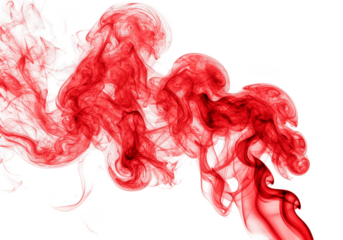 Red Smoke Abstract Illustration Transparent Background Texture Design Art
