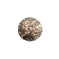 Close-up of a Single Round Chia Seed Bun