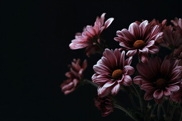 a bunch of pink flowers in a vase